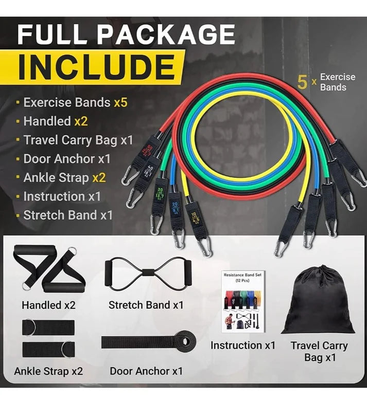 BUYHINTS Resistance Band Set for Heavy Workout (premium product for premium people)